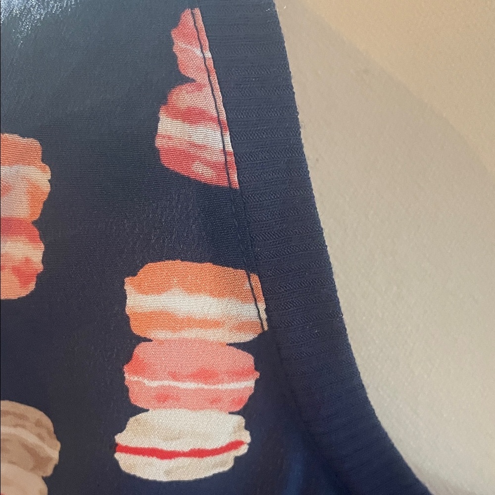 $148 NWT Joie Alicia Macaroon Silk Navy Multicolor Patterned Tank Top Medium - Picture 6 of 9